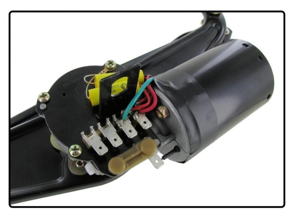 Complete wiper mechanism included wiper motor 12V Beetle: VW1300, VW1500 and 1302 8.1969 and later VW1200 8.1973 and later